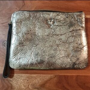 Patricia Nash distressed metallic cassini wristlet